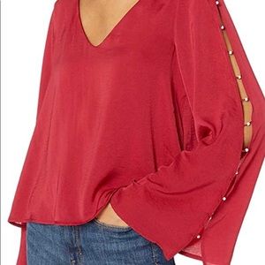 Cupcakes and Cashmere Bell Sleeve Blouse Size L